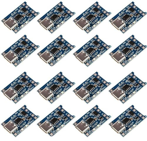 VISSQH 20 pcs Type-C USB 18650 lithium battery charger module, 5V 1A 18650 charge module Type-C USB Interface Input Charge Module with double protection function
