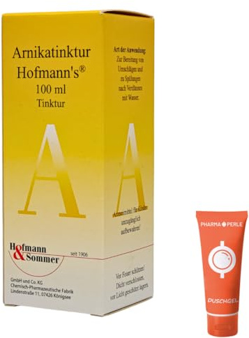 Arnikatinktur Hofmann´s 1x 100ml Tinktur I Pflanzliches Arzneimittel I bei Verletzungen, Prellungen, Verstauchungen, rheumatische Beschwerden I Spar-Set plus Pharma Perle give-away