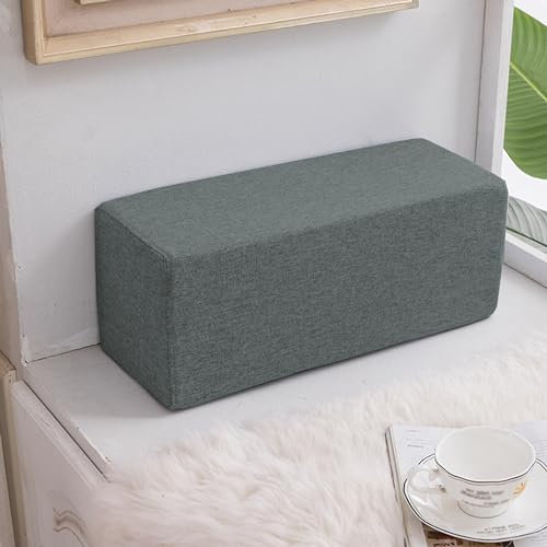 XIEMINLE Sofakissen, Armstützkissen, individuelle Größe, gepolsterte Armlehne, rechteckig, Nackenstütze, Kopfteilkissen, abnehmbare Matratze, Bettlückenfüller (80 x 15 x 15 cm, Grau2)