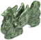 gemshan Handgefertigte Jade-Phoenix-Statue – natürliche Jade-Phoenix-Skulptur für Heimdekoration, Wildtier-geschnitzte Figurensammlung, Kunst, Tischdekoration, Heimdekoration