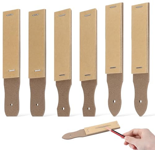 PEOVLVN 6 Pieces Sandpaper Sharpener Sketch Sandpaper Pencil Sharpener Charcoal Pencil Sharpener for Adults Teens Artist Sketch Beginner Pastel Sticks Drawing Tool (3 Styles)