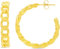 ARS-ARGENTI Creolen Ohrringe Damen Mädchen Sterling Silber 925 Gold 18K - hypoallergen (Luxuriöse Statement Creolen mit Kettendesign ALLISON Edelstahl 18K vergoldet 32x5mm)
