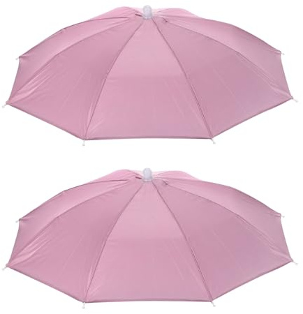 YOKIVE Umbrella Hat, Folded Sun Rain Caps Hand Free Fish Umbrella Hats Great for Hiking, Fishing, Camping, Sports