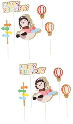 ibasenice 50stücke Flugzeug Cake Toppers Für Geburtstagsfeiern Umweltfreundliche Tortendekoration Aus Wiederverwendbar Für Kindergeburtstage Und Sicher