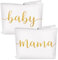 New Mum Gifts Canvas Pouch Set Comestic Bag Mama and Baby Canvas Pouches with Zipper for Baby Shower Mum Mummy to Be Pregnancy Gifts Birthday Christmas Gifts