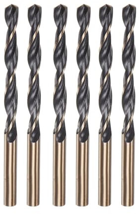 Misuyue Foret Metal 5 mm, 6pcs HSS Hélicoïdaux Forets Meche Metal Professional pour Cuivre Fer Inox Alliage Aluminium Bois, Standard DIN 338