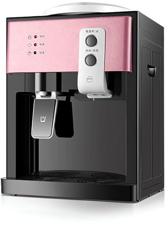Water Cooler Hot and Cold Water Dispenser - Compact Countertop Bottled Water Dispenser in Rose Gold for Kitchen or Office - Easy Set Up with Mains Plug Socket Needed.
