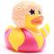 Duckshop I Badeente Disco-Queen inkl. Quietscheentchen-Schlüsselanhänger im Set I L9cm I Quietscheente I Geschenk für Party I Geschenk für Feiern