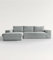 mokebo Ecksofa aus Cord 'Der Klassiker', Eckcouch aus weichem Cordstoff fürs Wohnzimmer, bequemes 3-Sitzer Sofa oder Cordsofa in L-Form, 287x86x190 (BxHxT in cm) in Anthrazit - Ottomane Links