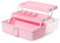 Theo&Cleo Medikamenten Aufbewahrung, Medizinbox, Hausapotheke Box, Apothekenbox, Medizinkoffer Groß (Rosa-31,5 cm)