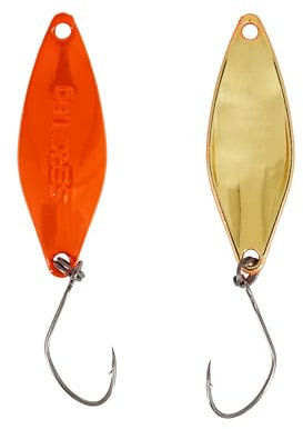 Trout Master Serc Spoon – Forellenköder - Trout Fishing Spoon - UL Angeln -Forellenblinker (Golden Pumpkin, 1,6g)