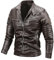 Generico Giubbotto giacca uomo casual nero slim fit in ecopelle giubbino bomber moto chiodo Giacche In Pelle Da Uomo Giubbotto Uomo
