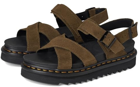 DR. MARTENS Flache Voss II Damen-Sandalen, Grün, grün, 40 EU