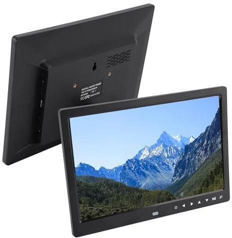 Jectse 12 Zoll Digitaler Bilderrahmen, 1920x1080 HD Touch Fernbedienung Fotorahmen Elektronisch, Wandmontierbare Elektronische Fotoalbum, Teilen Sie Fotos Sofort Videos, Easy