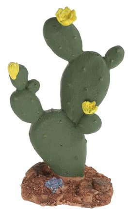 Hemobllo Ornements de Cactus Fausses Plantes de Reptiles Accessoires pour enclos à Serpents Figurines de Cactus Miniatures décor de Terrarium du désert décor de réservoir de lézard résine