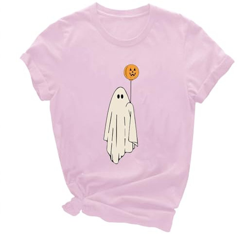 Générique Tee Shirts Halloween Tee Shirtss À Manches Courtes Femme T Shirt Problème Résolu Femme Humour Vetementlant T Shirt Déguisement Halloween Blood Haut Shirts Deguisement Enceinte (L)