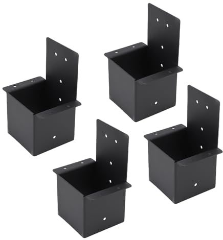 Ausla Pergola -Halterung Kit 4x4 Carbon Steel Heavy Duty Corner -Klammer mit Schwarzem Pulverbeschichtetem Finish für Pergolas Pavillons Porches Block Kabinen