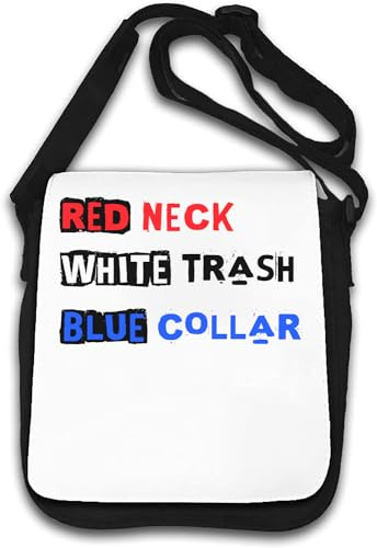 Red Neck White Trash Blue Collar Sac à bandoulière Blanc