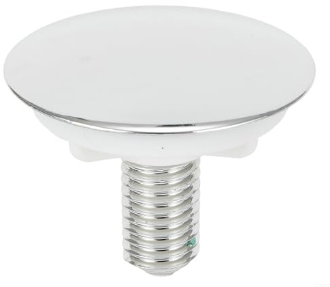 Fauhapyway Couvercle de trou de robinet d'évier de cuisine 49 mm en plastique ABS chromé pour trop-plein de lavabo Installation facile par clip