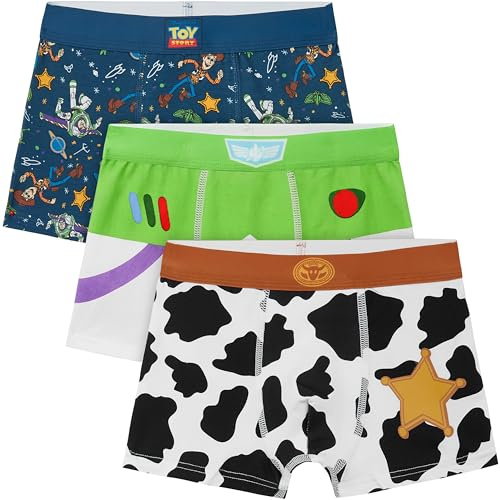 Disney Buzz Lightyear Woody Toy Story Boys Boxer Shorts 2-7 Yrs, 3 Pack Soft Underwear, Elasticated & Breathable Boys Pants (4-5 Years, Multi Toy Story)