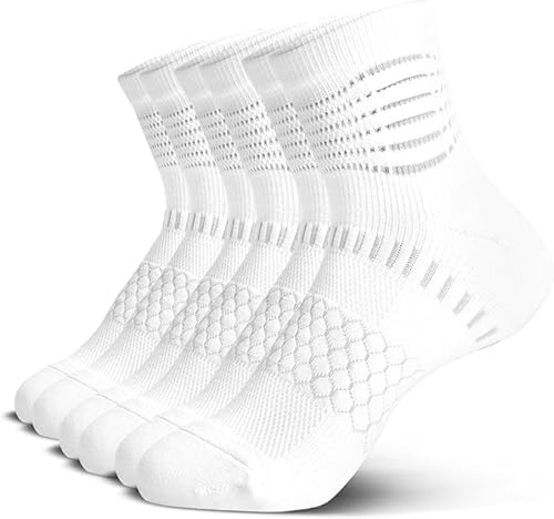IRAMY Kompressionsstrümpfe für Damen Herren Plantarfasziitis Strümpfe Sport Laufsocken Kompressionssocken mit Knöchelstütze & Fußgewölbe Stütze 3/5 Paar