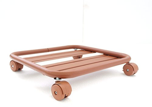 Pollice Verde Carrello sottovaso Quadrato con Ruote cm. 37 Cotto