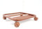 Carrello sottovaso quadrato con ruote cm. 37 COTTO