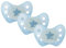 Dentistar® Night Silikon-Schnuller - Größe 1, von Geburt an, 0-6 Monate - Nacht-Leuchtschnuller, Nuckel leuchtend, für neugeborene Babys, Sterne blau - 3 Stück