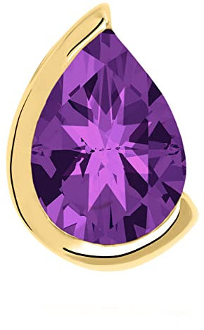 My Gold Amethyst Anhänger (Ohne Kette) Echtes Gelbgold 585 Gold (14 Karat) Edelstein 9mm x 6mm Mary Kay A-07346-G401-AME