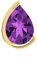 My Gold Amethyst Anhänger (Ohne Kette) Echtes Gelbgold 585 Gold (14 Karat) Edelstein 9mm x 6mm Mary Kay A-07346-G401-AME
