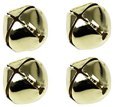 rosenice 50pcs Glöckchen Weihnachten 25mm Kreuzschellen DIY basteln Glöckchen für Weihnachtsbaum Handwerke (Gold)