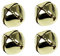 rosenice 50pcs Glöckchen Weihnachten 25mm Kreuzschellen DIY basteln Glöckchen für Weihnachtsbaum Handwerke (Gold)