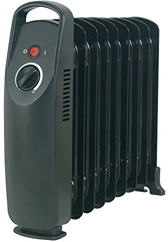 DREXON 512850 - Mini radiatore bagno d'olio, 850 W, colore: Nero