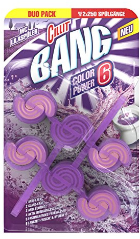Cillit Bang Color Power WC-Spüler, Lilaspüler, Duopack, 2 Stück
