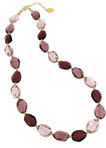 Venetiaurum - Collana Girocollo Per Donna Con Perle a Forma di Pepita In Vetro Originale Di Murano E Argento 925 - Gioiello Made In Italy Certificato