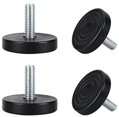 sourcing map Verstellbare Möbelfüße Nivellierfüße Einstellbare Leveler Bodenschutz Abdeckung Pad 4pcs M8 x 25 x 40mm