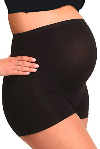 MAMSY Maternity Boxershorts Boxer Shorts, Noir, 3XL-4XL Taille Tall Femme