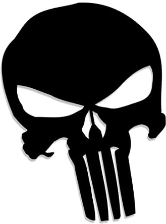 Decus Punisher Totenkopf XXL 0287 (schwarz) // Sticker OEM JDM Style Aufkleber