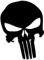 Decus Punisher Totenkopf XXL 0287 (schwarz) // Sticker OEM JDM Style Aufkleber