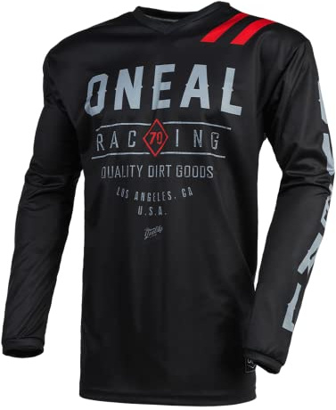 O'NEAL Men's Element Jersey, Black/Grey, M | Breathable