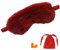 Flauschige Schlafmaske mit Säckchen und Ohrstöpseln (weinrot)