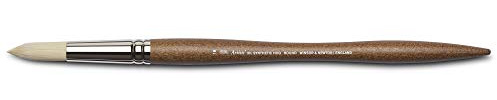 Winsor & Newton 5010516 synthetischer Künstler Ölpinsel mit hoher Elastizität & Lebensdauer, ergonomischer Stiel für Ölfarben und Alkydfarben - Rundpinsel Nr. 16