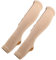 Calze Elastiche per Vene Varicose,1 Paio Calze a Compressione con Cerniera sul Polpaccio con Compressione Graduata Medica,Elastico Confortevole,Colore della pelle + fondo rame(L/XL)