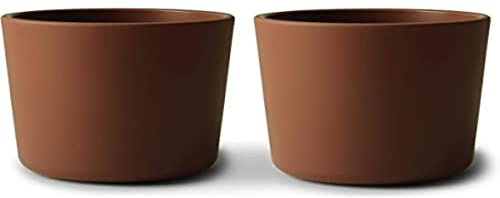 Mushie Lot de 2 Tasses pour Enfants | Fabriqué au Danemark | Lavable au Lave-Vaisselle | Matériel Durable & de Haute Qualité | Accessoires pour Jeunes Enfants Garçons & Filles | Sans BPA | Caramel