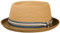Stetson Licano Toyo Pork Pie Strohhut Herren - Aus 100% Papierstroh - Mit UV-Schutz 40 - Leichter Sommerhut - Mit Hutband & integriertem Sonnenschutz - Sommerhut Frühling/Sommer braun L (58-59 cm)