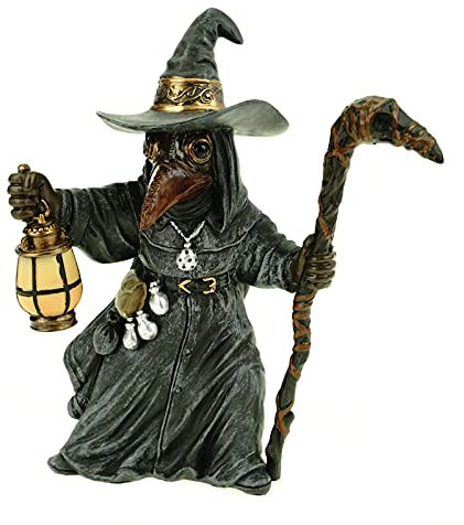 Veronese by Joh. Vogler GmbH Dekofigur Miasma Pestdoktor mit Stab und Laterne 14 cm Pest Arzt Figur