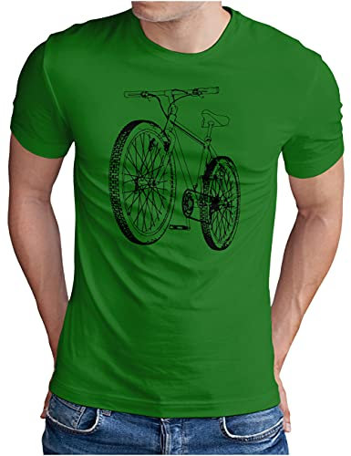 OM3® Mountainbike T-Shirt | Herren | Fahrrad MTB Bicycle Biking | Grün-SW, L