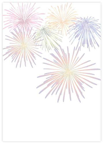 Briefpapier Silvester DIN A4 - Papier Sylvester-Party - 20 Blatt - Motiv Nr. 008 | 80g/m²