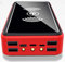 HHORB Cargador Solar Móvil 100000Mah Batería Externa Portátil Qi Power Bank Solar con 4 Entradas Y 5 Salidas Y Linterna LED, Cargador Portatil para Teléfono Y Viajes Cámping, DC5V / 2.1A,Rojo,Rojo