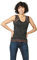 Koroshi Camiseta Top Tirantes con Escote en Pico y Bordados étnicos Color Negro | Estilo y Comodidad, de Color Negro, Talla S